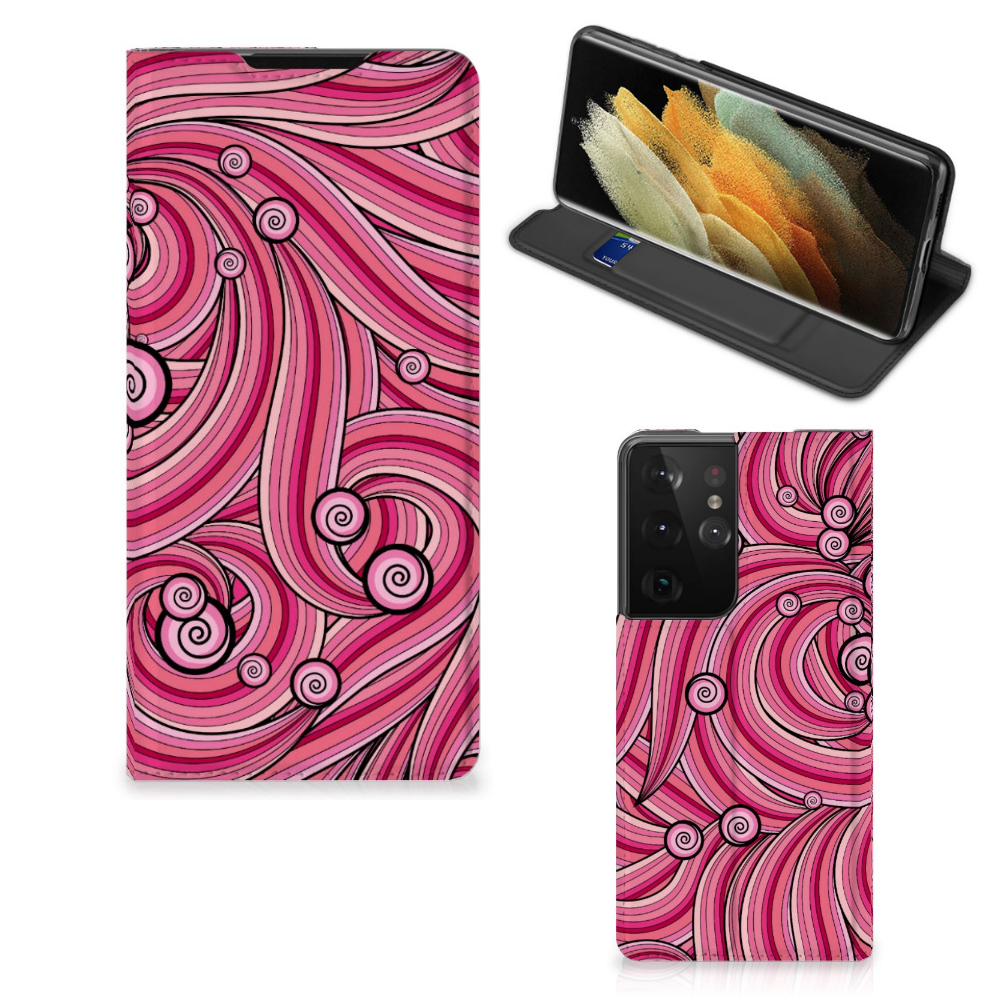 Samsung Galaxy S21 Ultra Bookcase Swirl Pink - B2C Telecom
