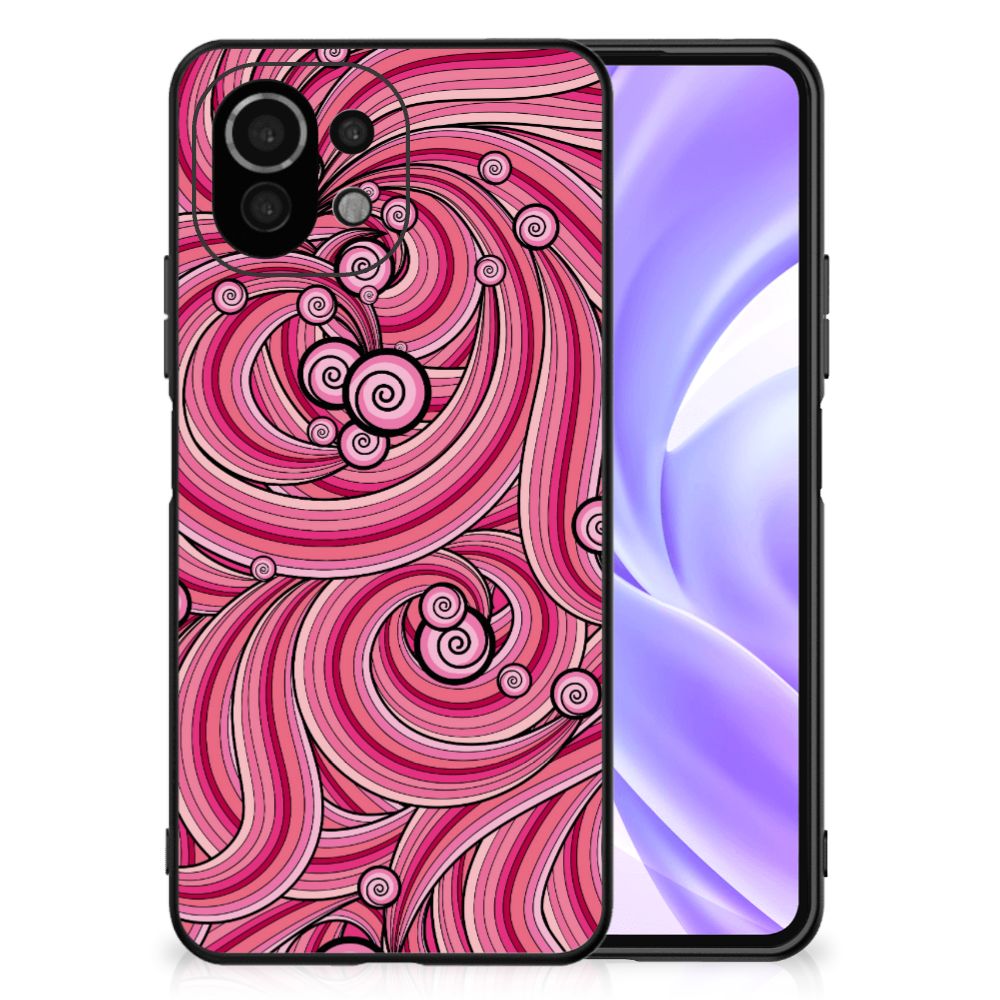 Xiaomi 11 Lite 5G NE | Mi 11 Lite Leuk Telefoonhoesje Swirl Pink