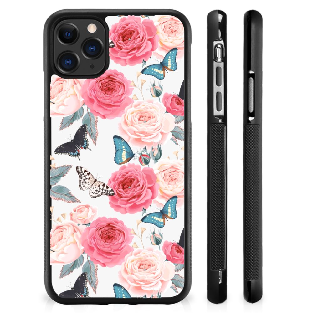 Apple iPhone 11 Pro Max Skin Case Butterfly Roses B2C Telecom