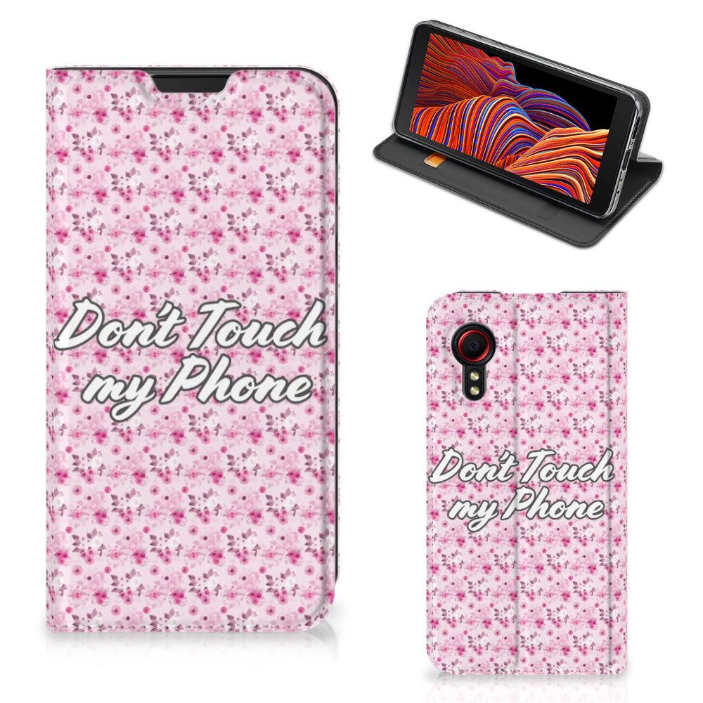 Samsung Galaxy Xcover 5 Design Case Flowers Pink DTMP