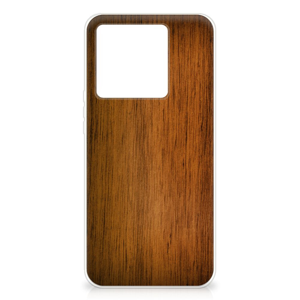 Xiaomi 13T Bumper Hoesje Donker Hout