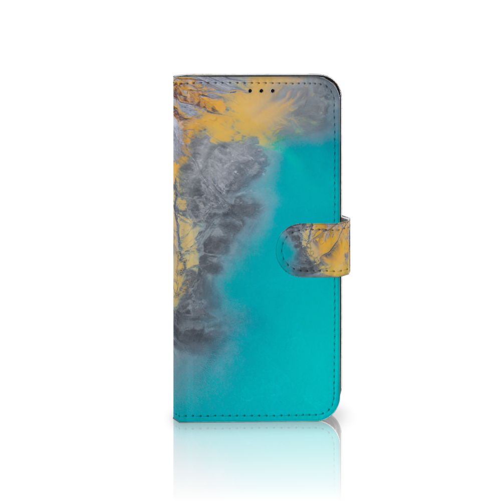OPPO Find X5 Pro Bookcase Marble Blue Gold