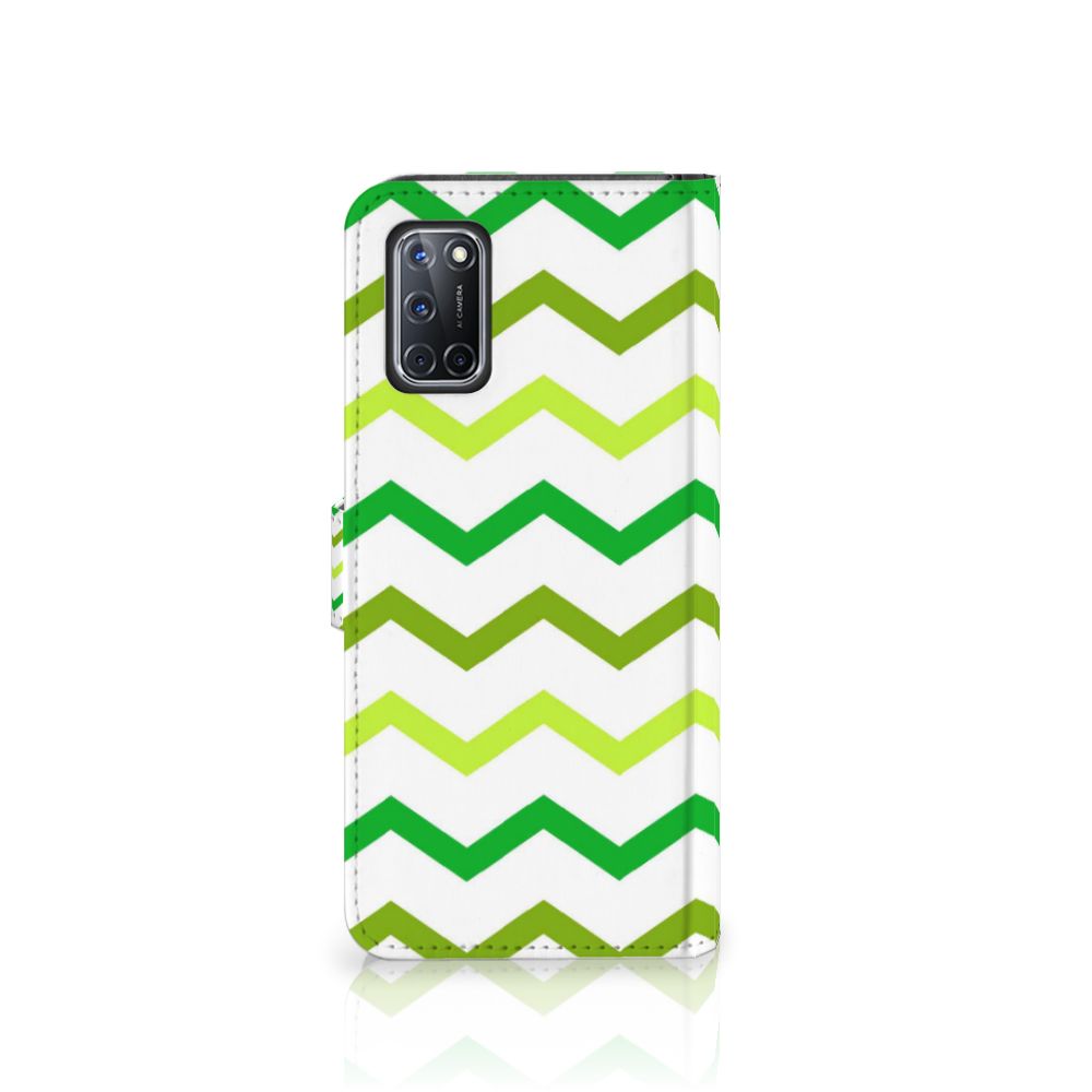 OPPO A72 | OPPO A52 Telefoon Hoesje Zigzag Groen