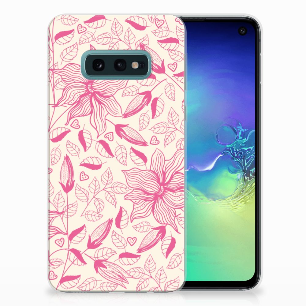 Samsung Galaxy S10e TPU Case Pink Flowers