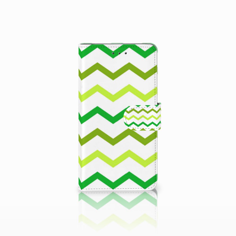 Samsung Galaxy J7 2016 Telefoon Hoesje Zigzag Groen