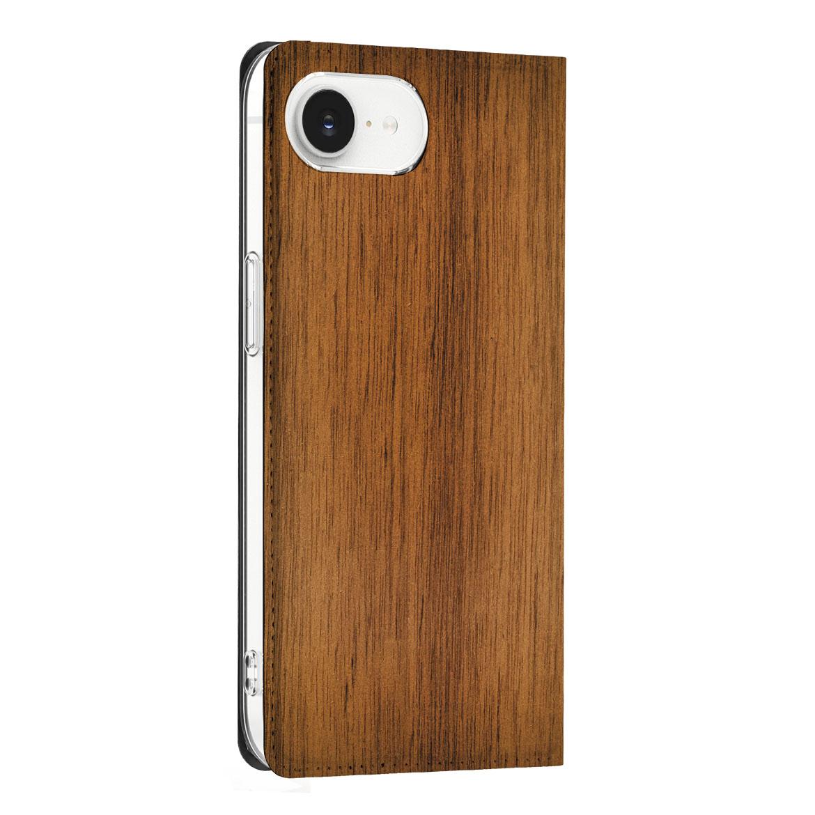 Apple iPhone 16e Book Wallet Case Donker Hout - Donker Hout design - Afbeelding 4