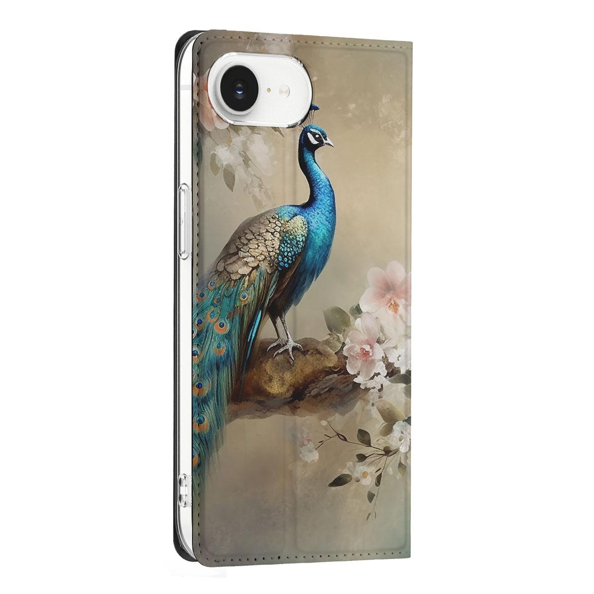 Hoesje maken voor Apple iPhone 16e Vintage Pauwen - Vintage Pauwen design - Afbeelding 4