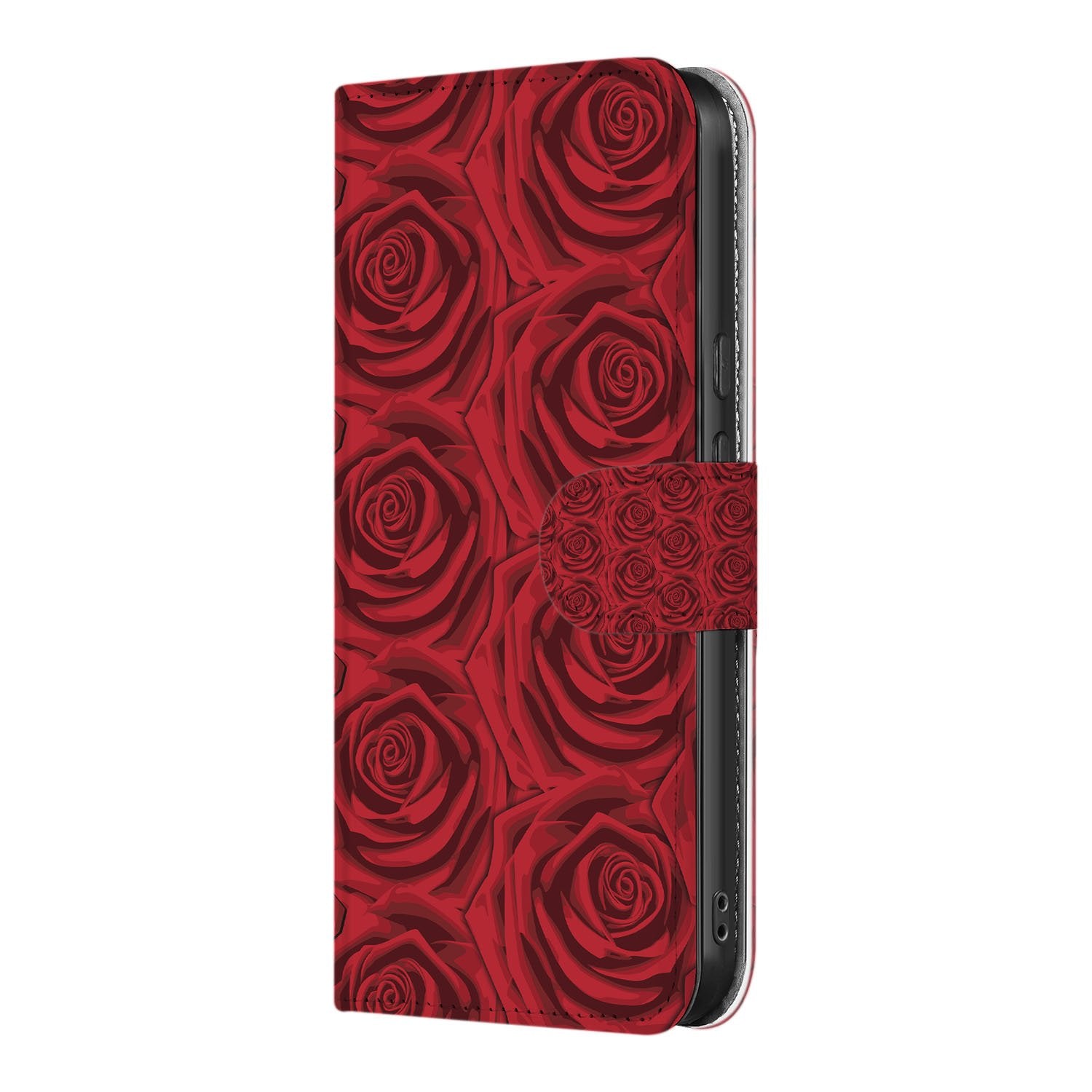 Book Case Google Pixel 10 Pro XL Red Roses zijaanzicht