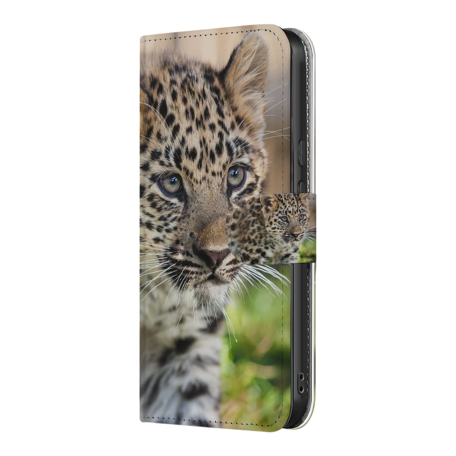 Baby Luipaard Google Pixel 10 | 10 Pro Telefoonhoesje book case design afbeelding zijaanzicht