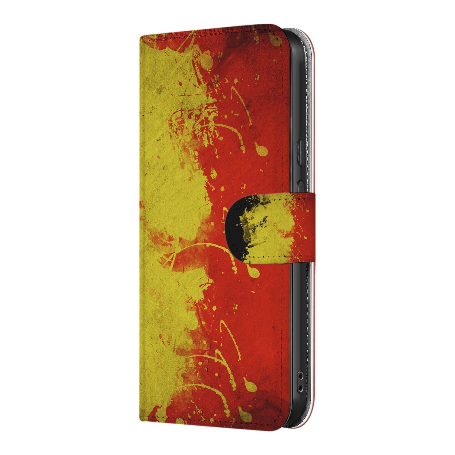 Google Pixel 10 10 Pro Belgische Vlag Met Pasvak telefoonhoesje vlekkerig patroon zijaanzicht