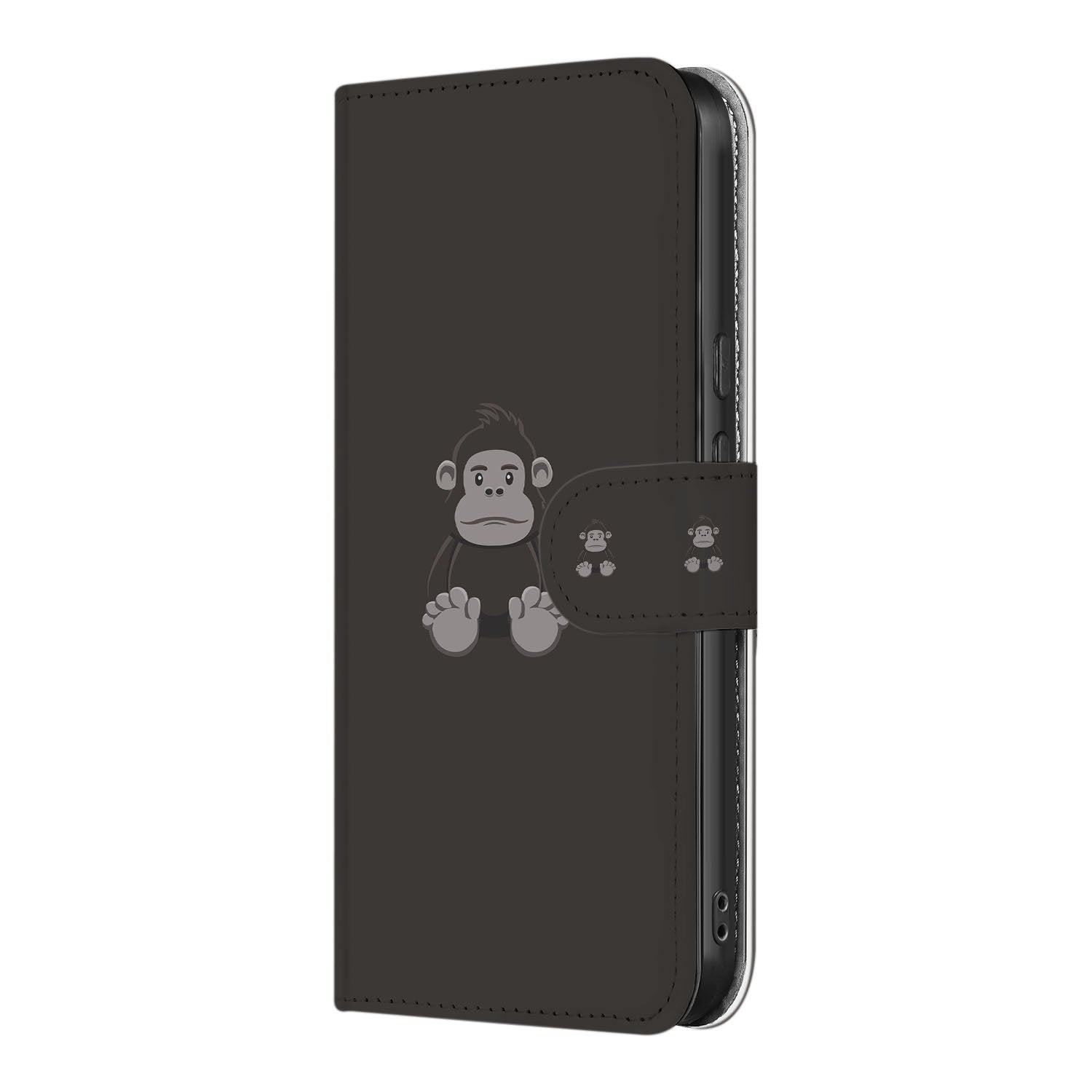 Google Pixel 9 | 9 Pro Leuk Hoesje Gorilla flipcase gorilla ontwerp zijaanzicht