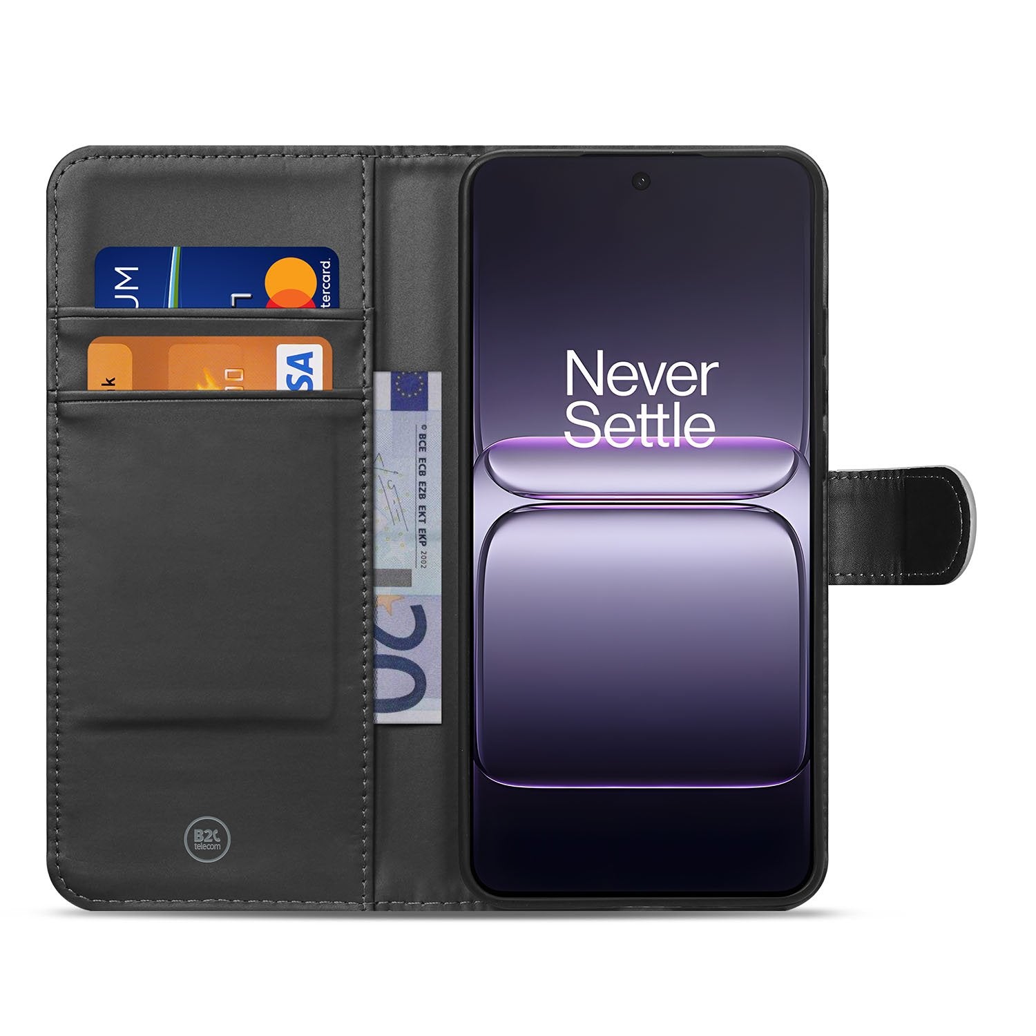 OnePlus Nord CE 5 Book Case Tegelpatroon binnenkant zwart ontwerp