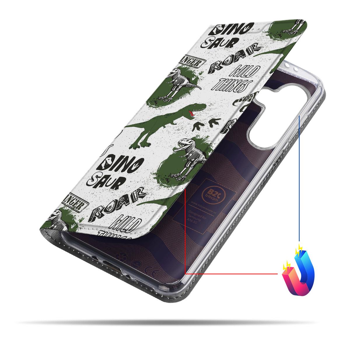 Samsung Galaxy A56 A36 Hoesje Dinosaurus positie 4
