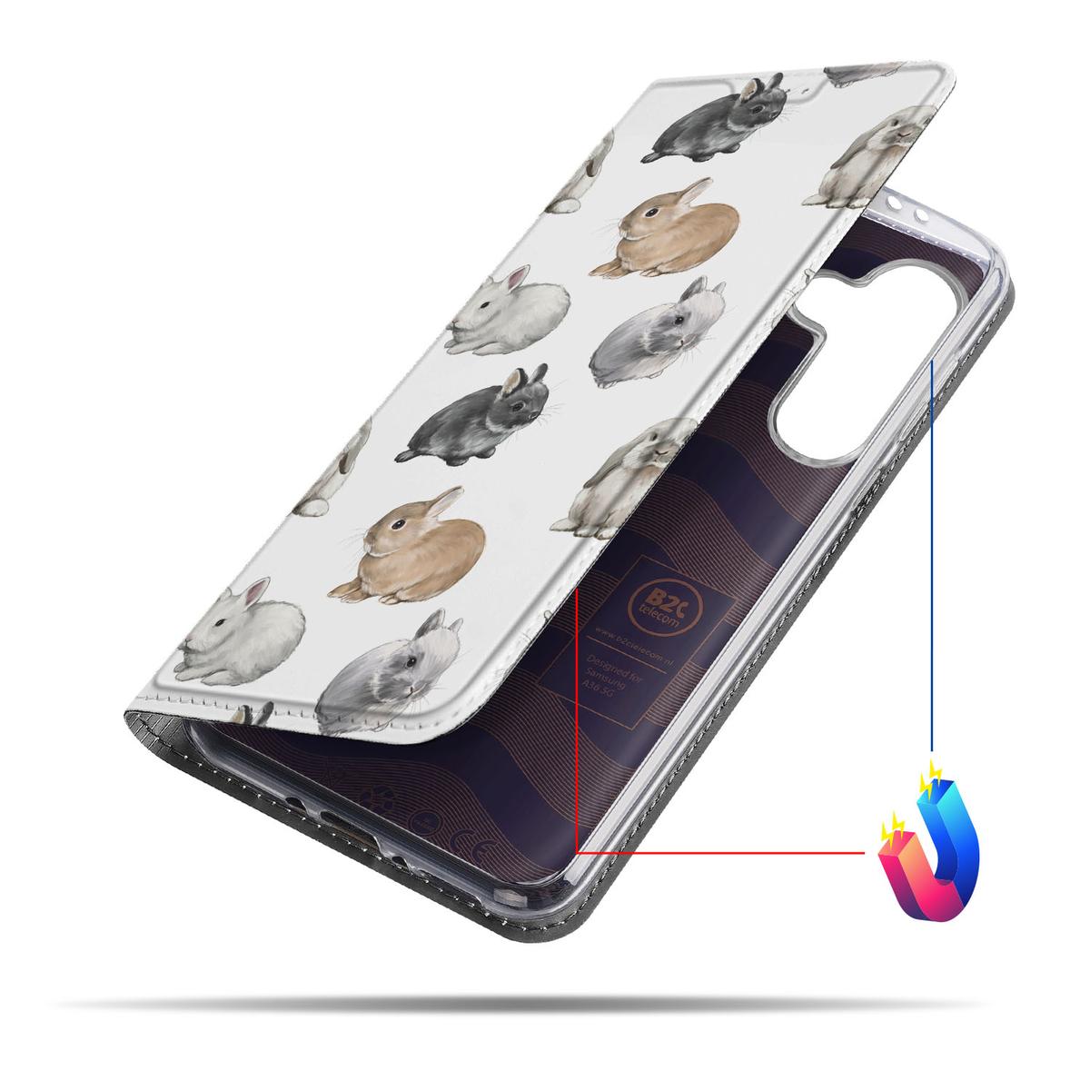 Samsung Galaxy A56 A36 Hoesje Konijntjes positie 4