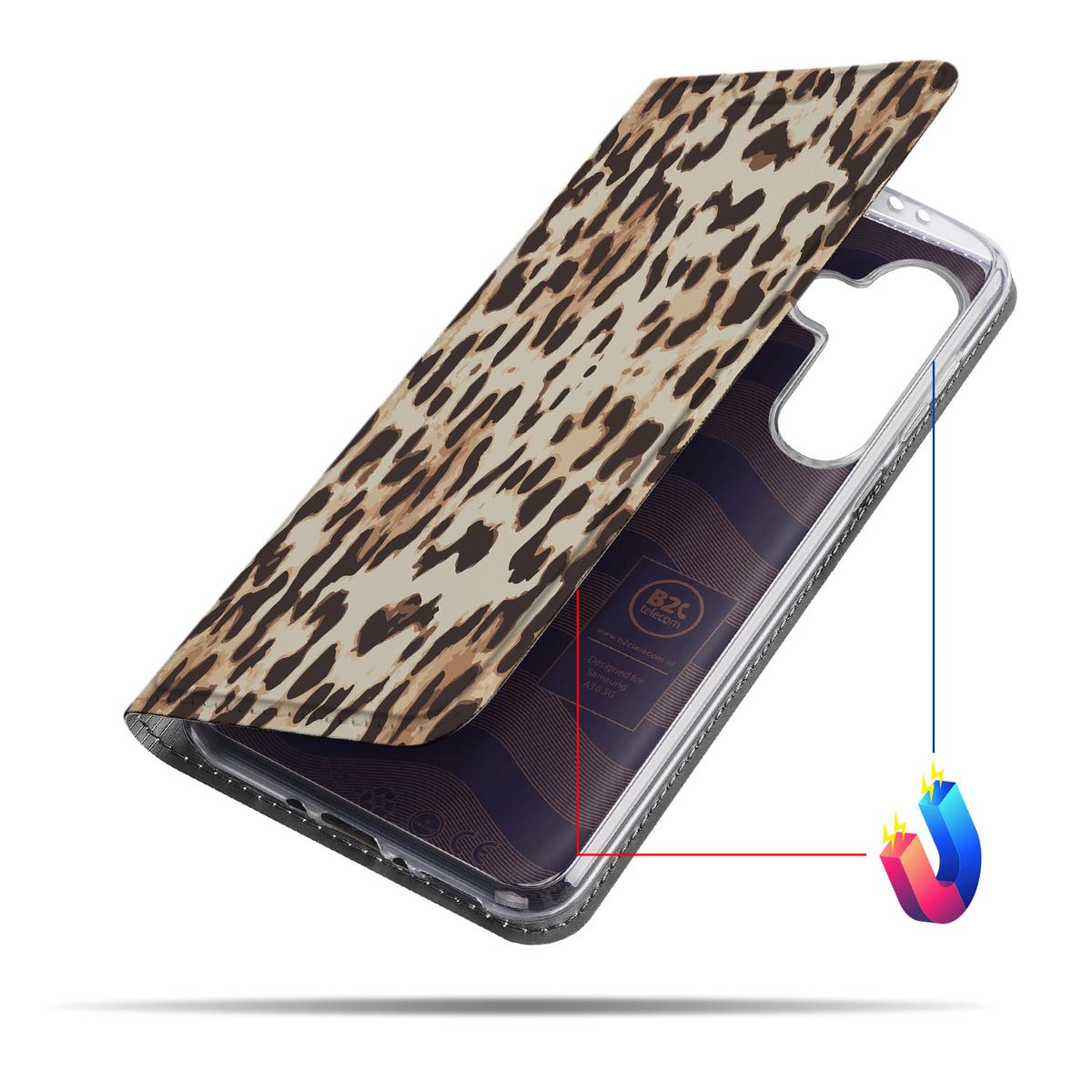 Samsung Galaxy A56 A36 Hoesje Leopard positie 4
