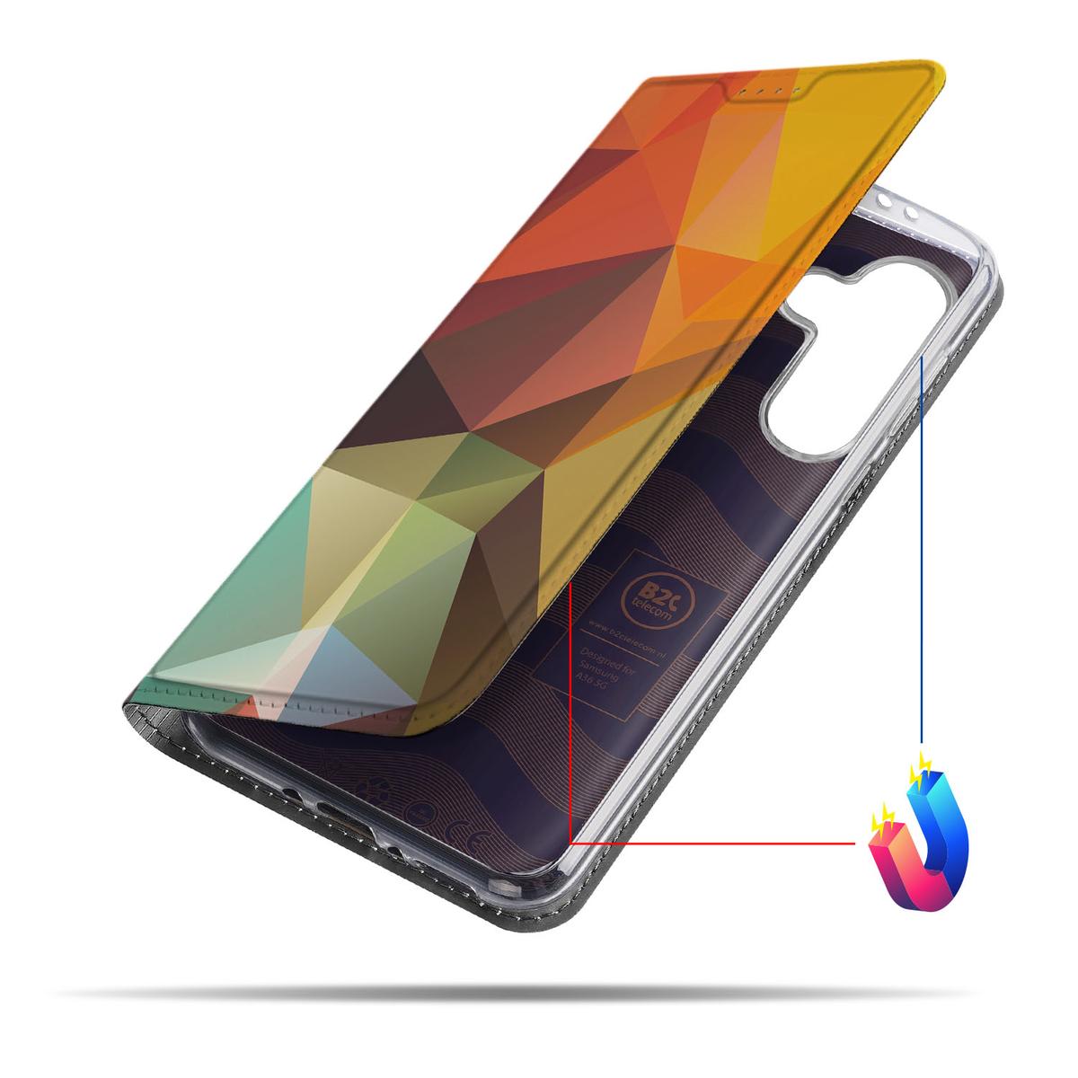 Samsung Galaxy A56 A36 Hoesje Polygon Color positie 4
