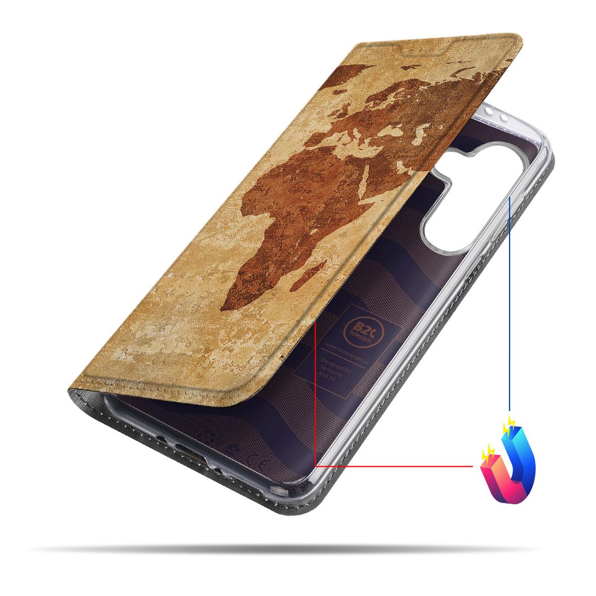 Samsung Galaxy A56 A36 Hoesje Wereldkaart positie 4