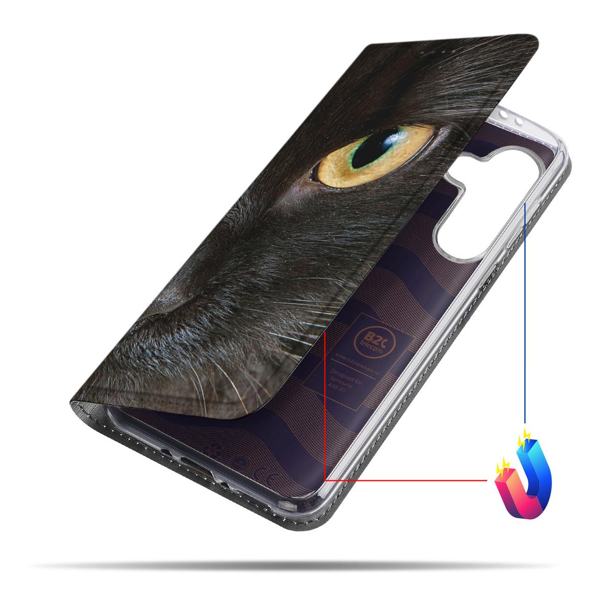 Samsung Galaxy A56 A36 Hoesje Zwarte Kat positie 4