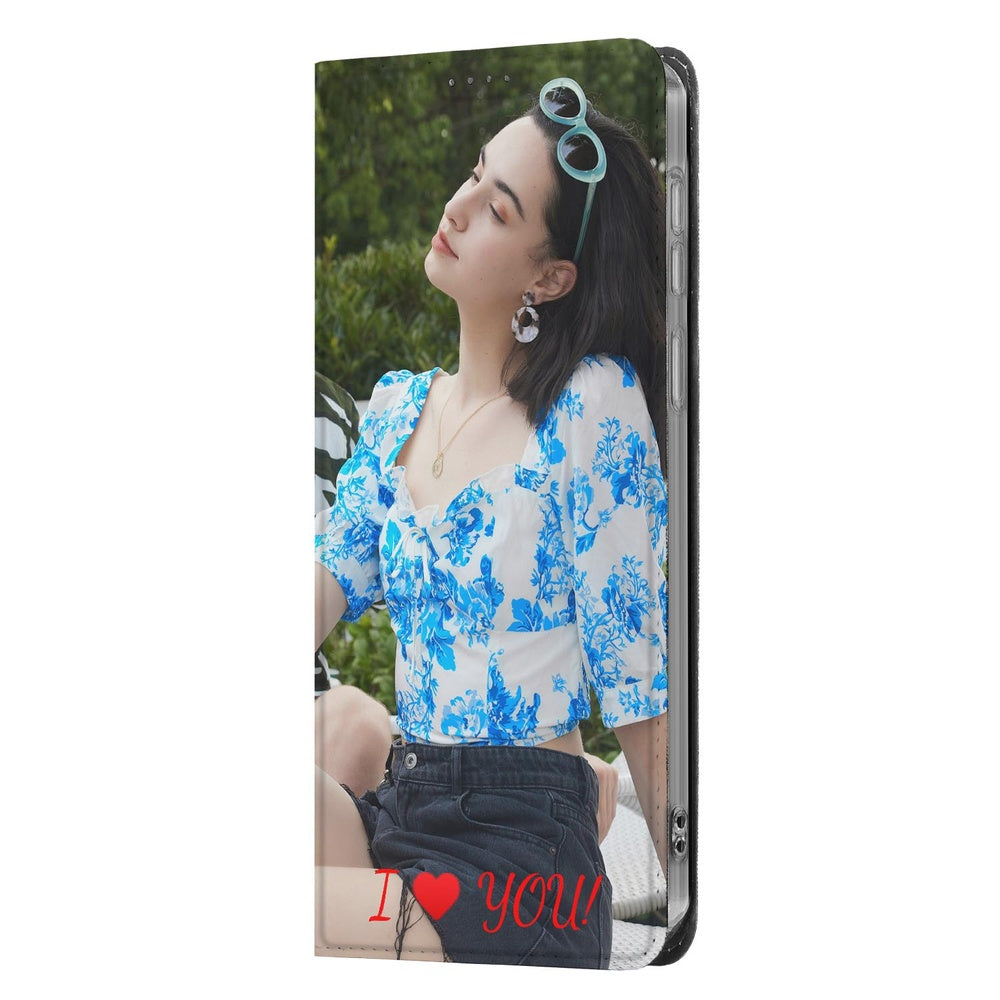 Samsung Galaxy S26 Stand Case Hoesje Maken met Foto | Slim & Draadloos Laden, Bloemmotief, Vooraanzicht.