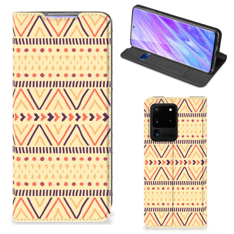 Samsung Galaxy S20 Ultra Hoesje met Magneet Aztec Yellow - B2C Telecom