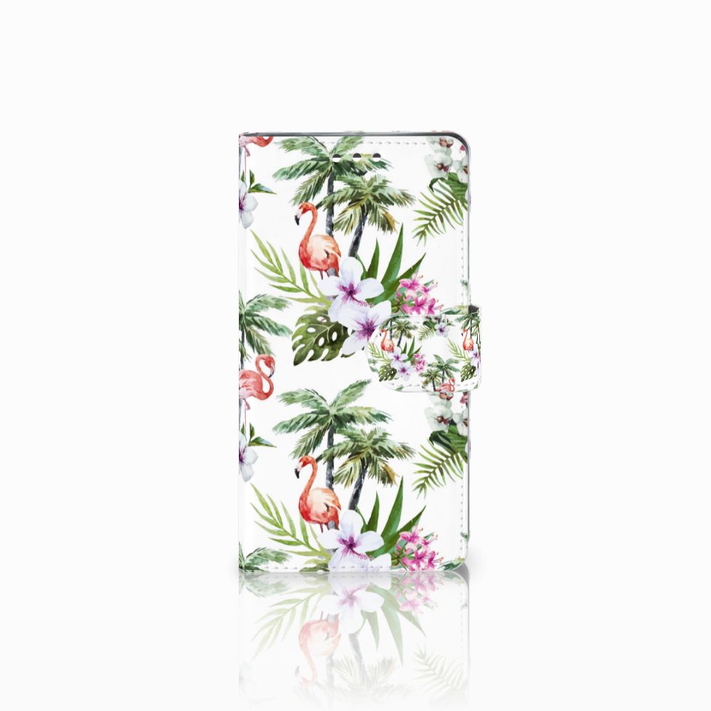 Sony Xperia XZ1 Telefoonhoesje met Pasjes Flamingo Palms