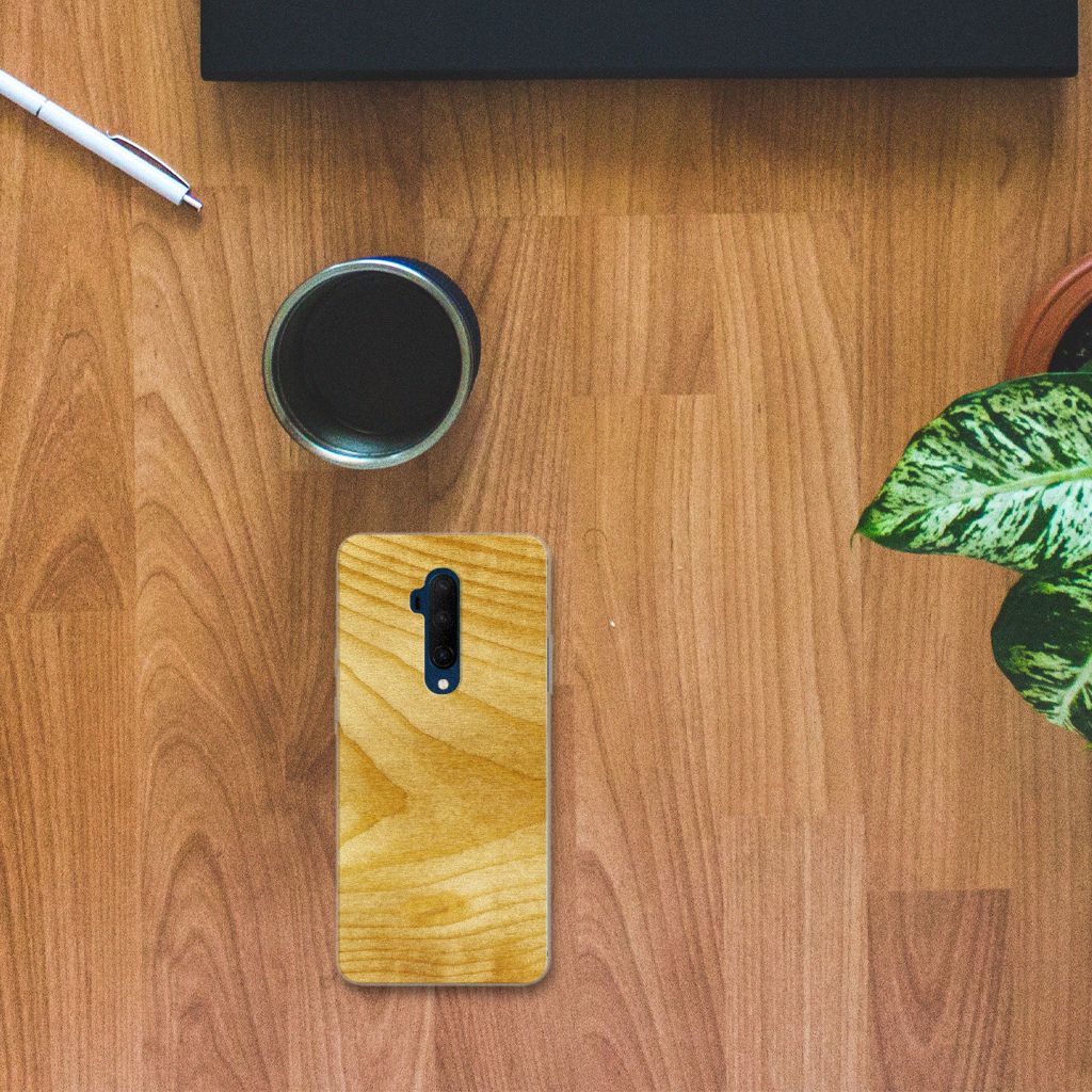 OnePlus 7T Pro Bumper Hoesje Licht Hout