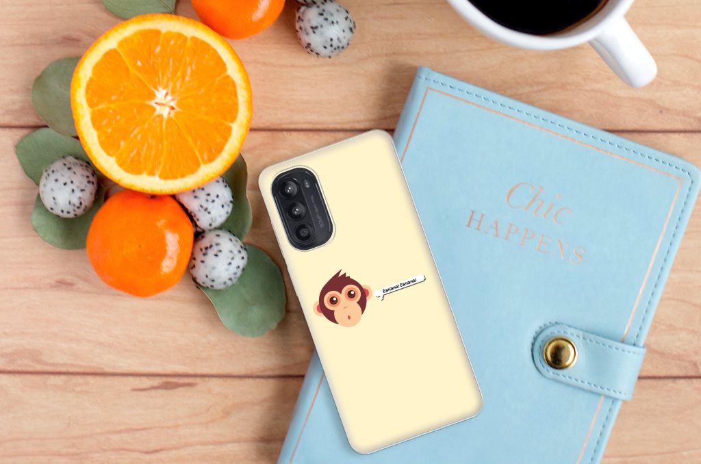 Motorola Moto G52/G82 Telefoonhoesje met Naam Monkey B2C Telecom