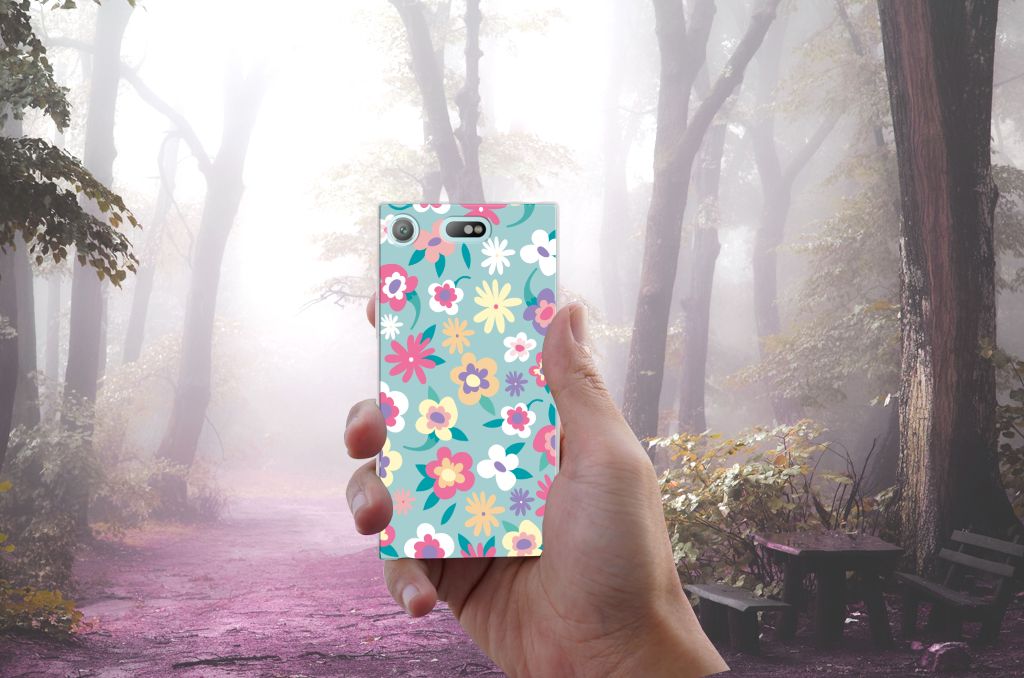 Sony Xperia XZ1 Compact TPU Case Flower Power