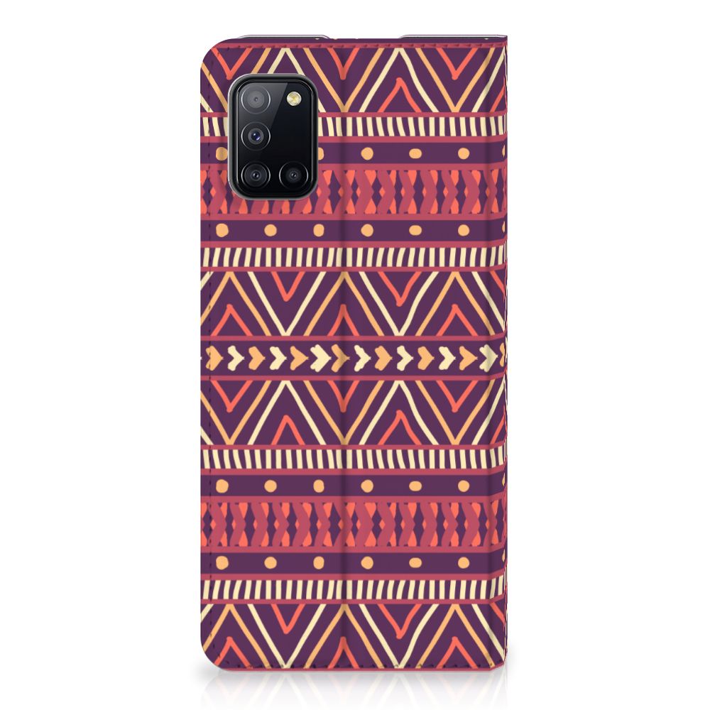 Samsung Galaxy A31 Hoesje met Magneet Aztec Paars - B2C Telecom