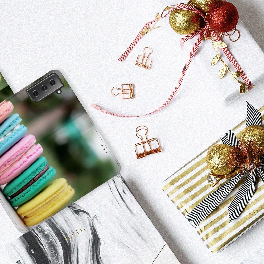 Samsung Galaxy S21 Plus Book Cover Macarons