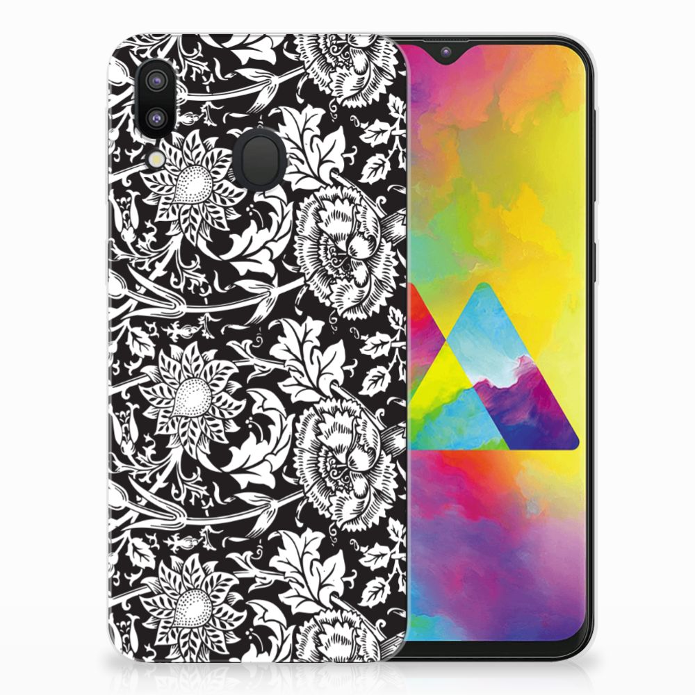 Samsung Galaxy M20 (Power) TPU Case Black Flowers