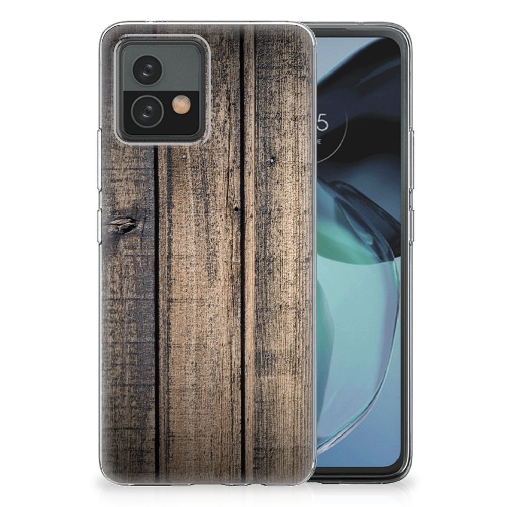 Motorola Moto G72 Bumper Hoesje Steigerhout