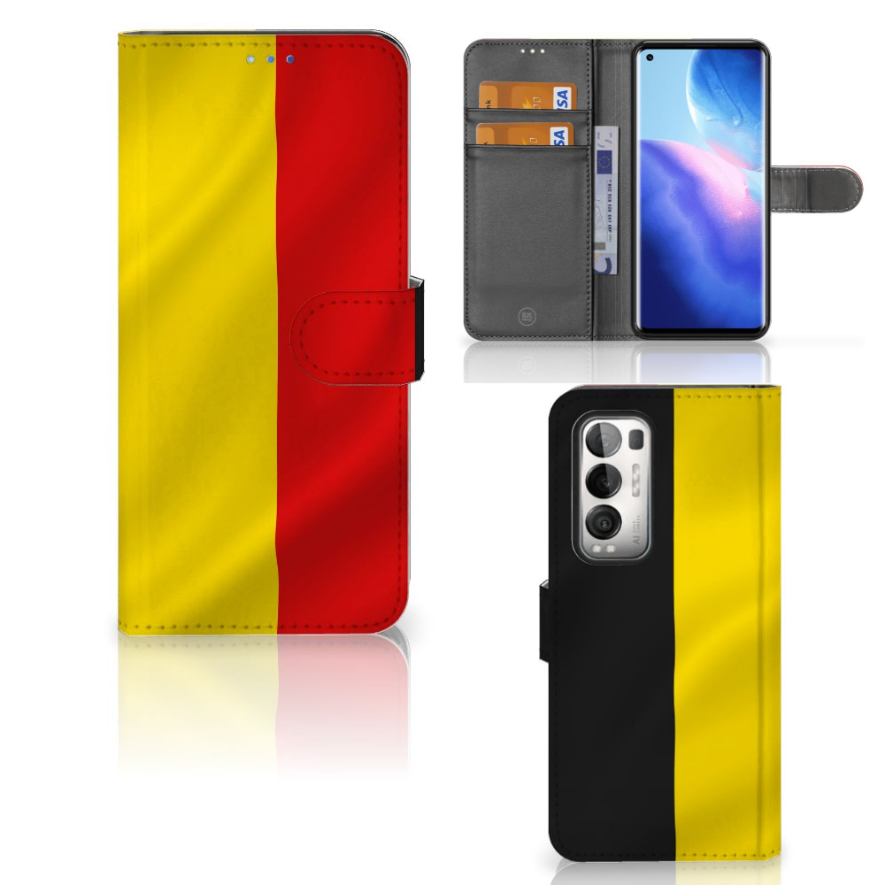 OPPO Find X3 Neo 5G Bookstyle Case Belgische Vlag