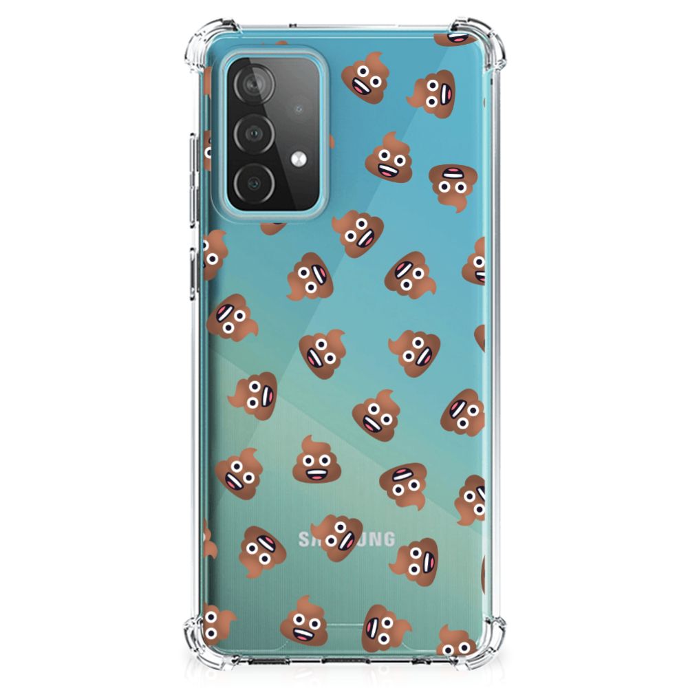 Doorzichtige Silicone Hoesje voor Samsung Galaxy A52 4G/5G Poep Emojis - B2C Telecom