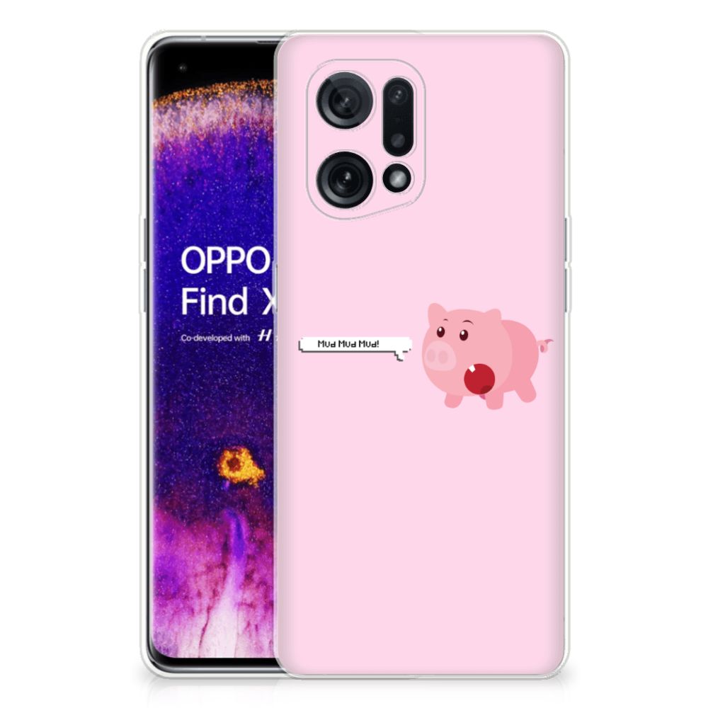 OPPO Find X5 Telefoonhoesje met Naam Pig Mud B2C Telecom