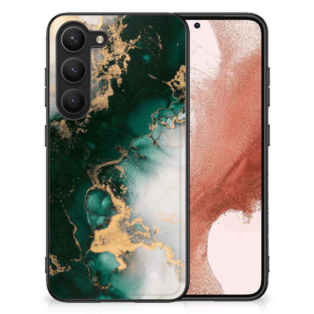 Marmeren Print Telefoonhoesje voor Samsung Galaxy S23 Marmer Groen B2C Telecom