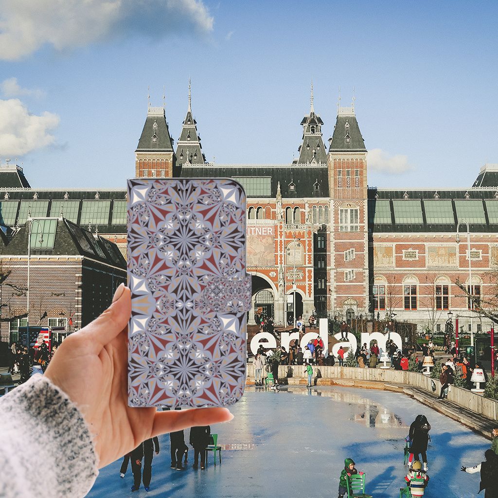 iPhone 13 Pro Max Bookcase Flower Tiles