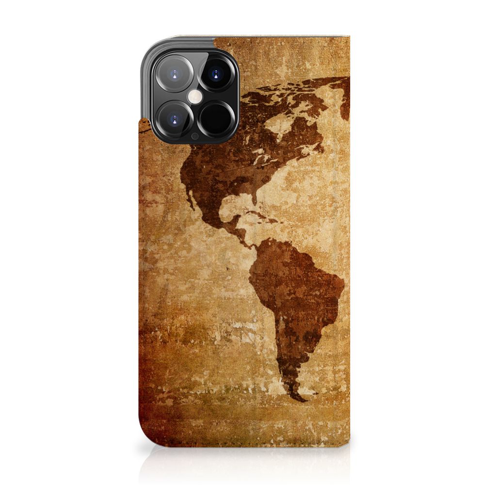iPhone 12 Pro Max Book Cover Wereldkaart - B2C Telecom