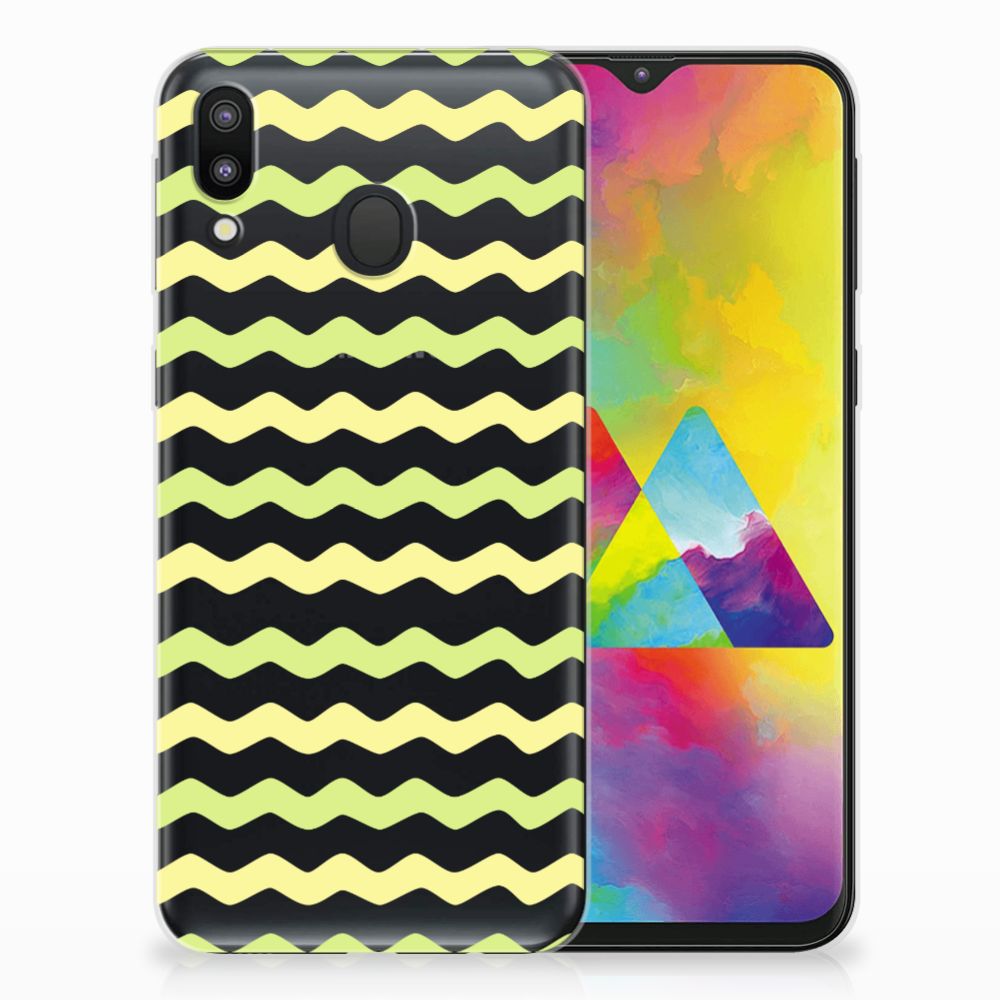Samsung Galaxy M20 (Power) TPU bumper Waves Yellow