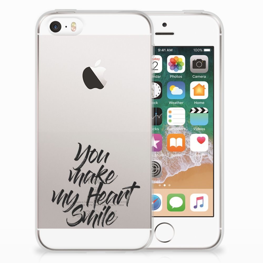 Apple iPhone SE | 5S Siliconen hoesje met naam Heart Smile