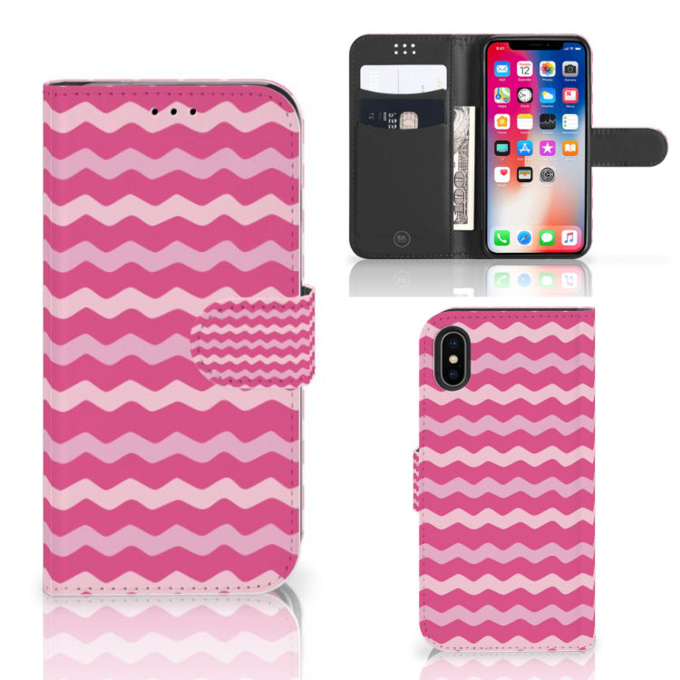 Apple iPhone X | Xs Telefoon Hoesje Waves Pink