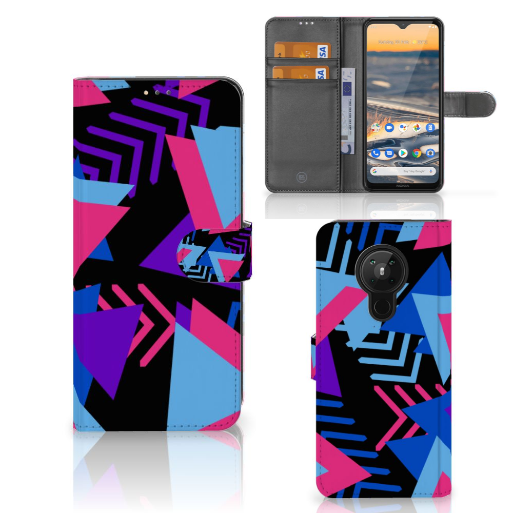 Nokia 5.3 Book Case Funky Triangle