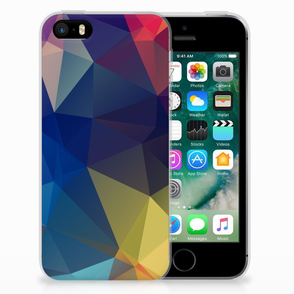 Apple iPhone SE | 5S TPU Hoesje Polygon Dark