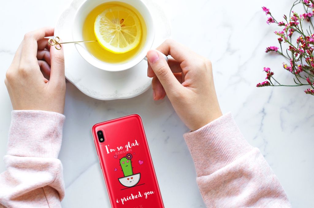 Samsung Galaxy A10 Telefoonhoesje met Naam Cactus Glad