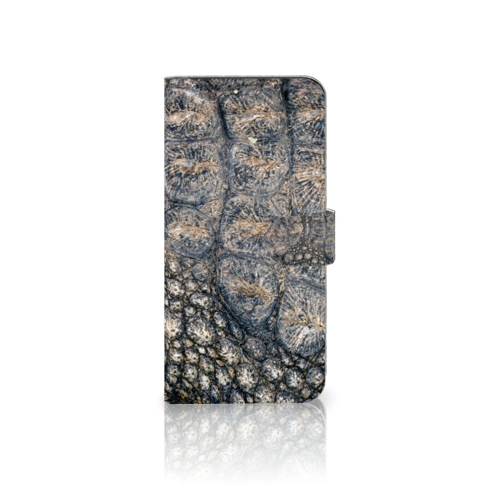 OPPO A15 Telefoonhoesje met Pasjes Krokodillenprint