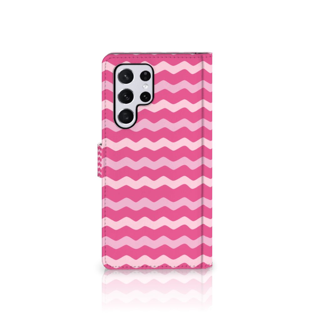 Samsung Galaxy S22 Ultra Telefoon Hoesje Waves Pink