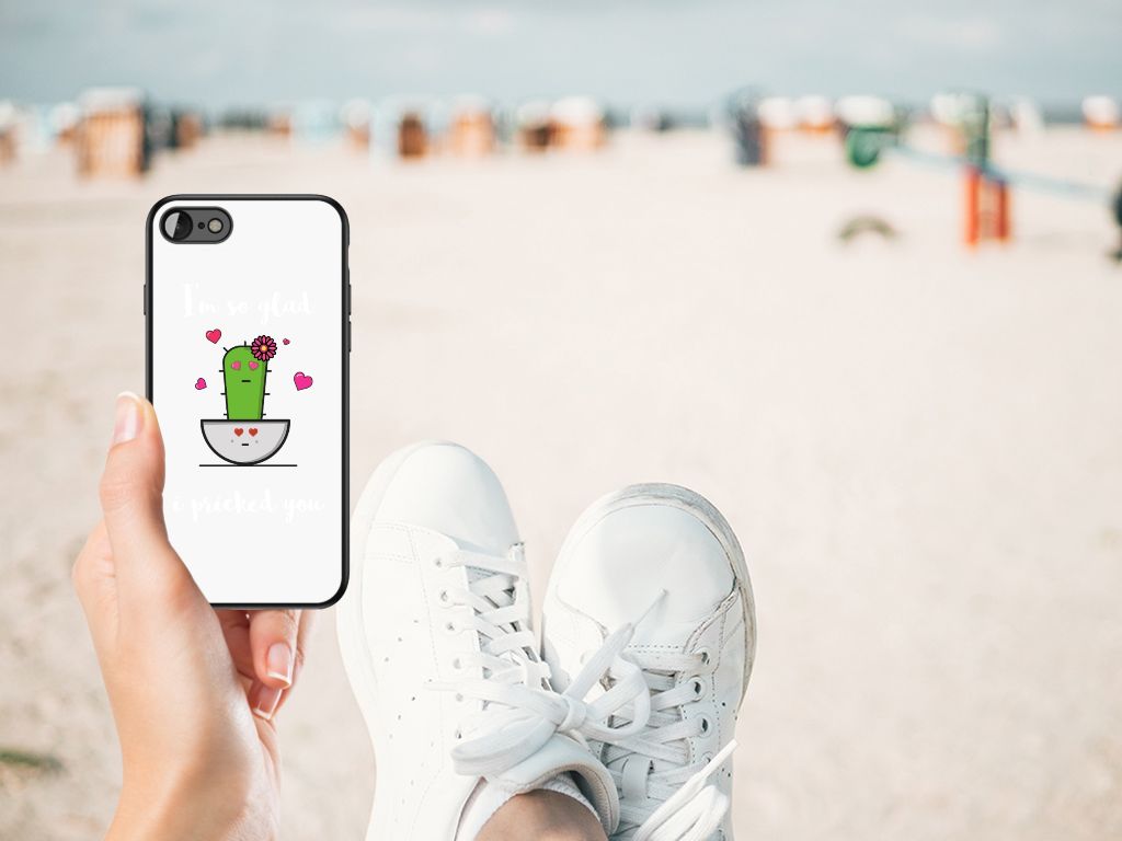 iPhone SE 2022 | SE 2020 | 7/8 Hoesje Cactus Glad met cactusdesign op het strand, perfect voor Apple iPhone 7/8/SE.