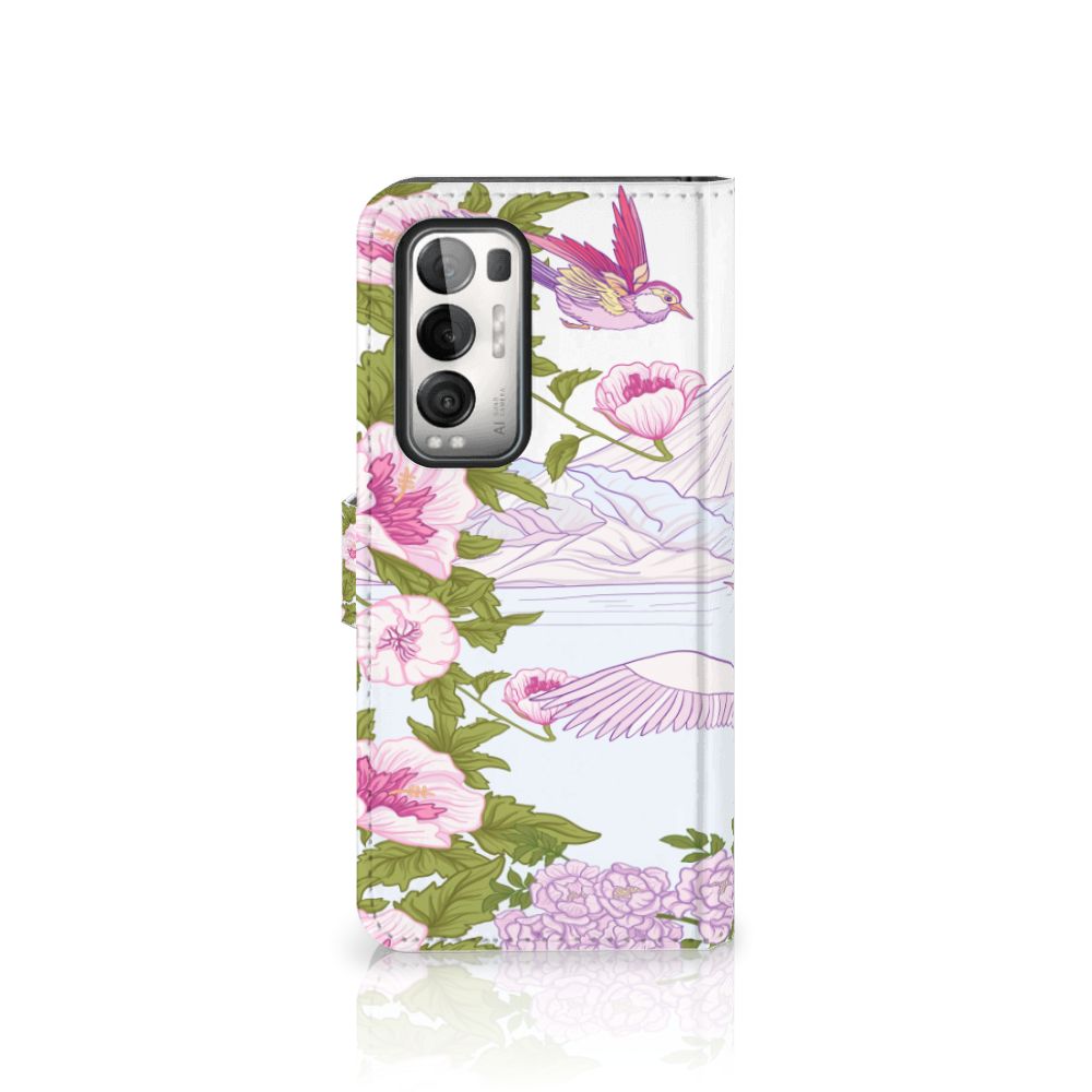 OPPO Find X3 Neo 5G Telefoonhoesje met Pasjes Bird Standing