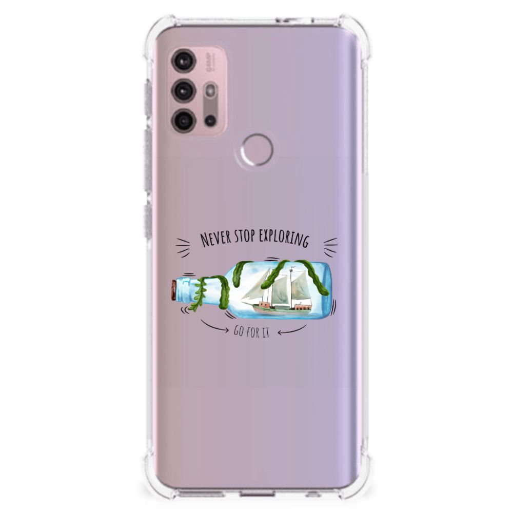 Motorola Moto G30 | G20 | G10 Stevig Bumper Hoesje Boho Bottle
