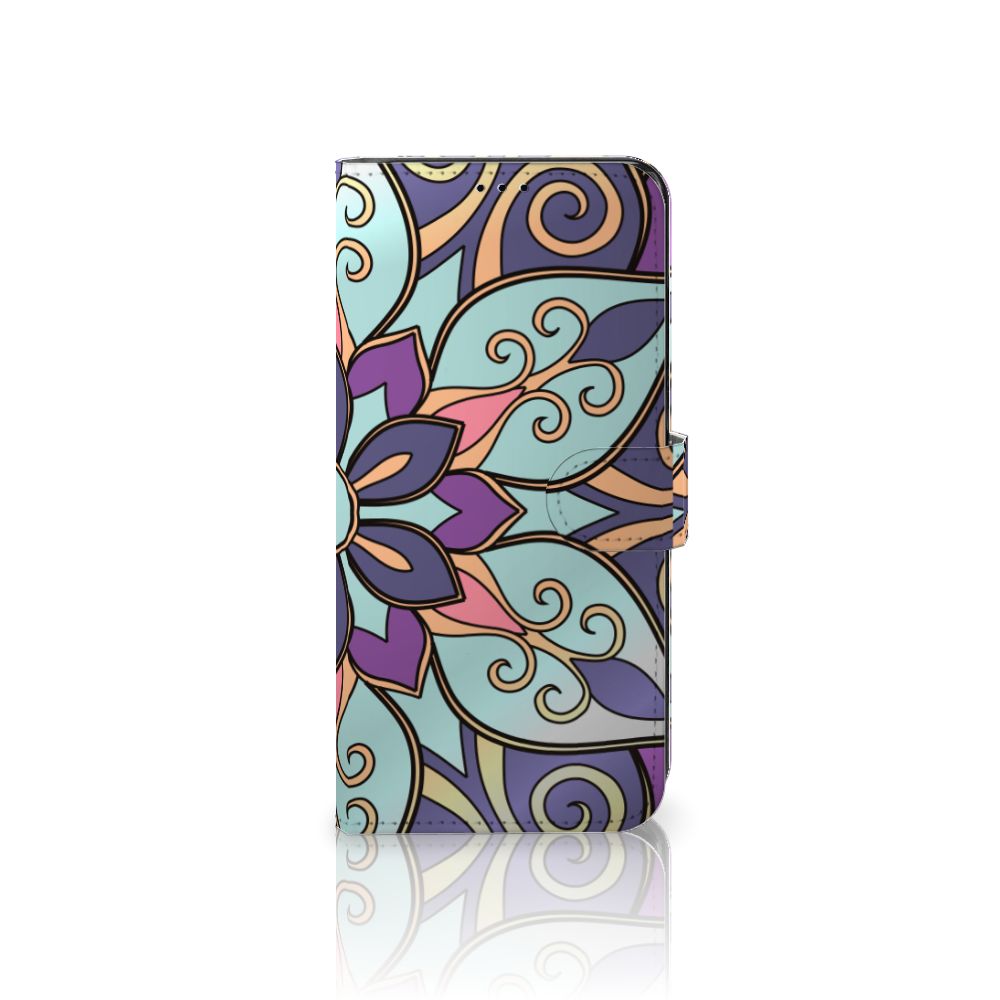 Motorola Edge 30 Pro Hoesje Purple Flower